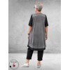 Frenzi Tuniek-Shirt 3D-Look Giletprint Grijs