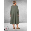 FRENZI Jurk Katoen Casual Groen