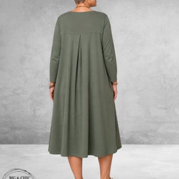 FRENZI Jurk Katoen Casual Groen