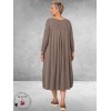 FRENZI Jurk Katoen Casual Taupe