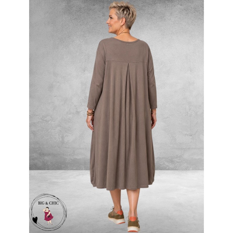 FRENZI Jurk Katoen Casual Taupe