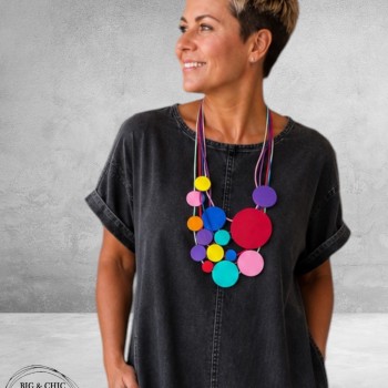 Ketting Statement Kleurrijk Rondjes