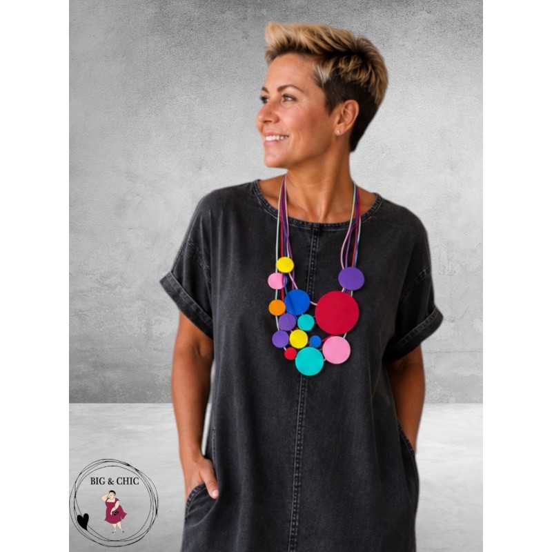 Ketting Statement Kleurrijk Rondjes