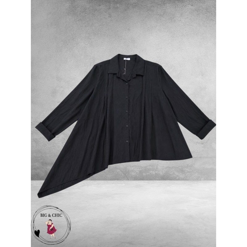 Frenzi Blouse Asymmetrisch Zwart