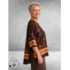 FRENZI Blouse/Shirt Bruin/Orange Luxe Print