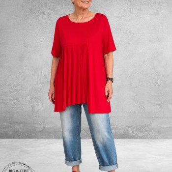 Frenzi Shirt Plooien Rood