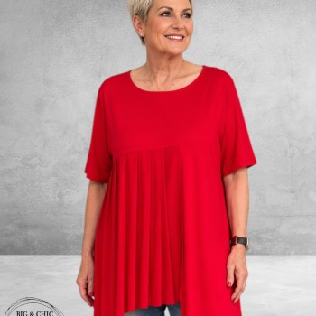 Frenzi Shirt Plooien Rood