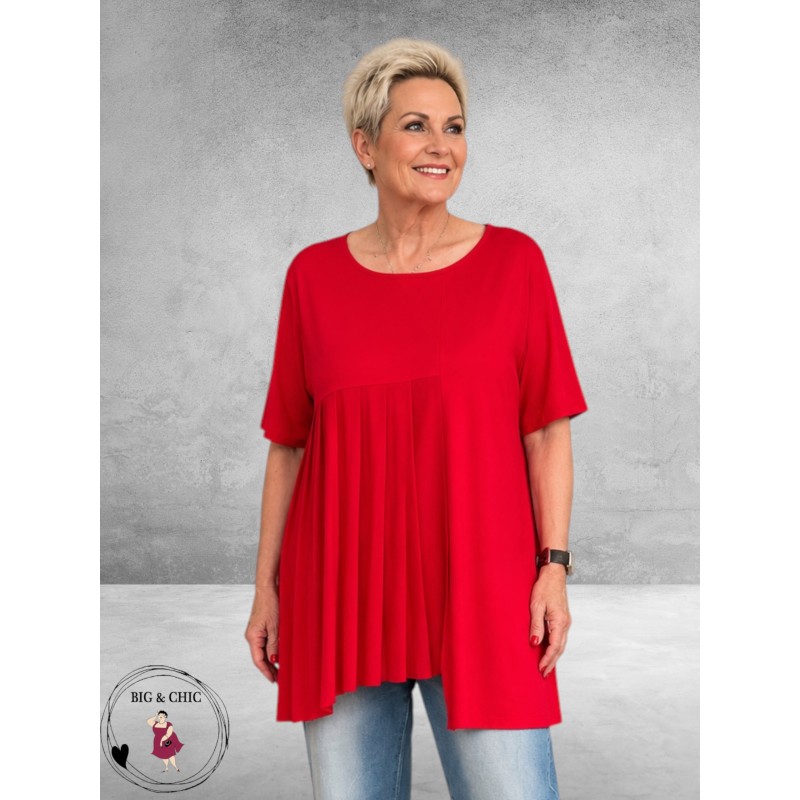 Frenzi Shirt Plooien Rood