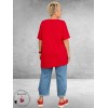 Frenzi Shirt Plooien Rood