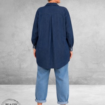 FRENZI Jeansblouse Stoer Patches