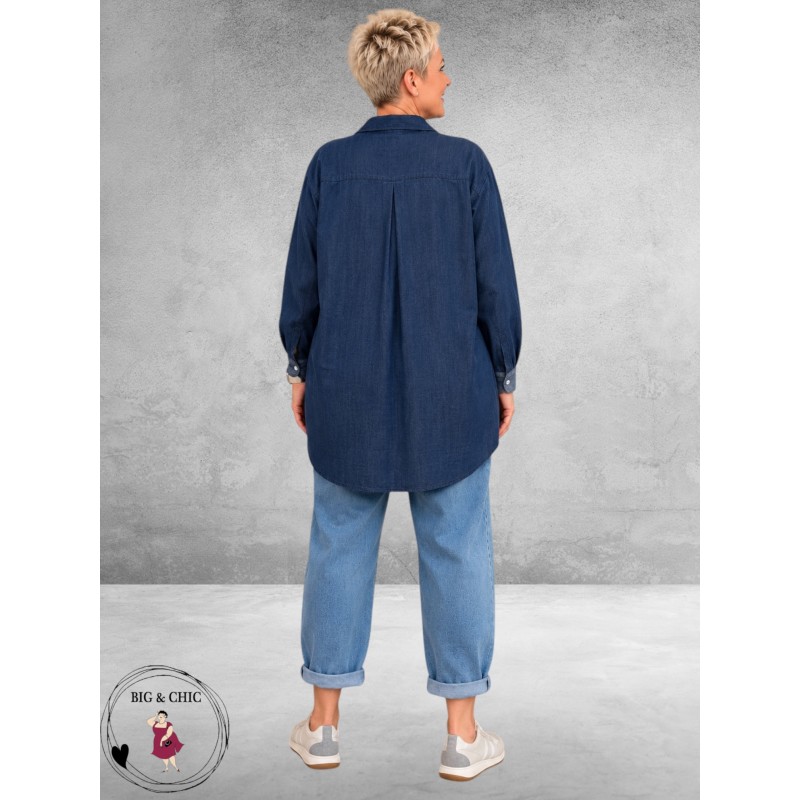 FRENZI Jeansblouse Stoer Patches