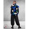 Frenzi Gilet Stoer Zwart/Blauw/Creme