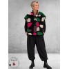 Frenzi Gilet Stoer Zwart/Fuchsia/Creme