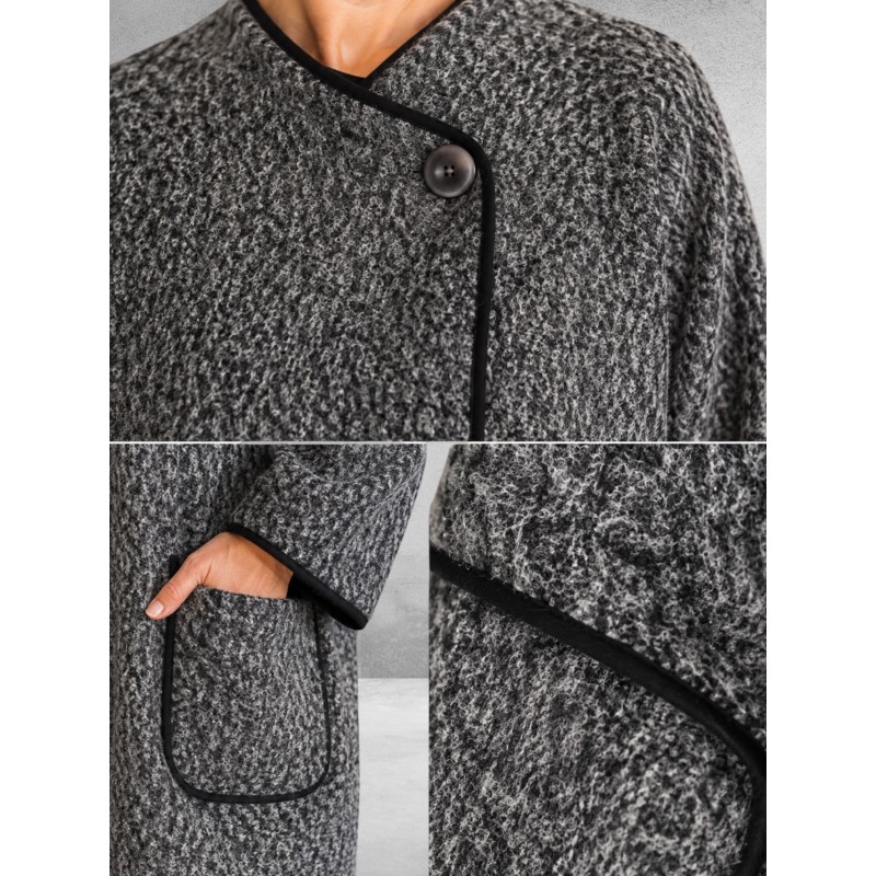 FRENZI  Jas Overgang Oversize  Grijs