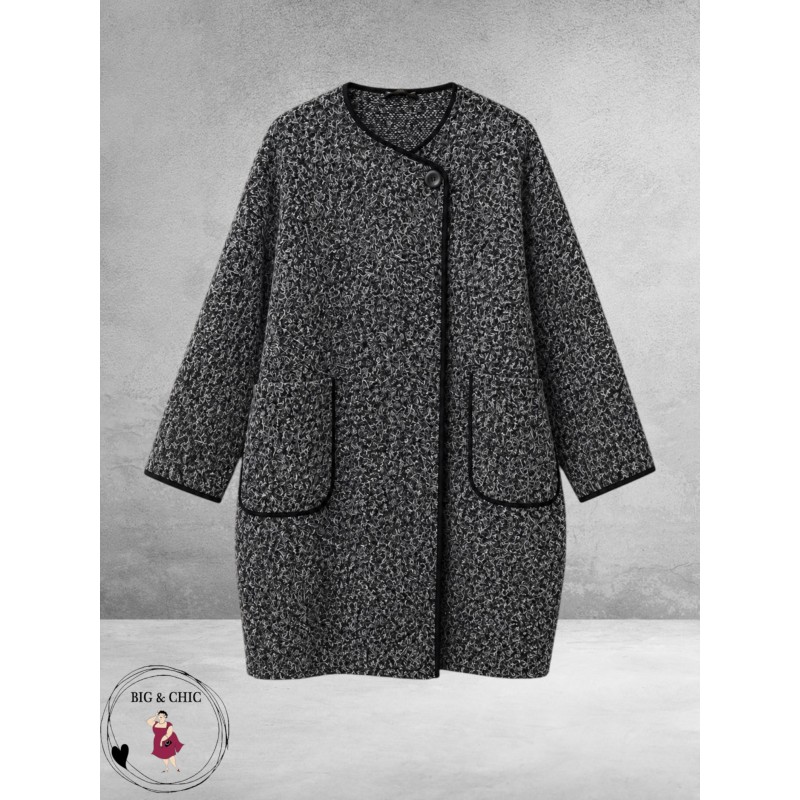 FRENZI  Jas Overgang Oversize  Grijs