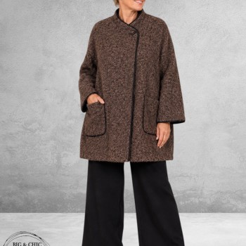 FRENZI  Jas Overgang Oversize Bruin