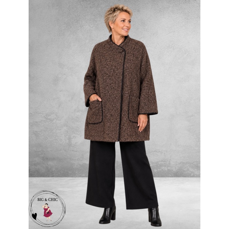 FRENZI  Jas Overgang Oversize Bruin