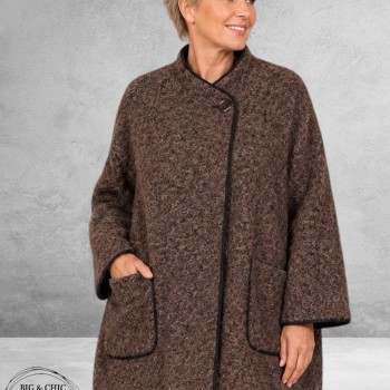 FRENZI  Jas Overgang Oversize Bruin