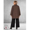 FRENZI  Jas Overgang Oversize Bruin