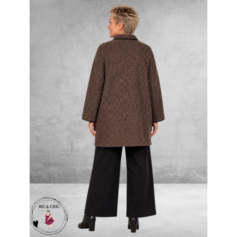 FRENZI  Jas Overgang Oversize Bruin