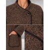 FRENZI  Jas Overgang Oversize Bruin