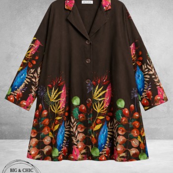 FRENZI Jas/Blazer Overgang Bruin/Botanic