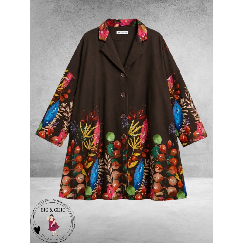 FRENZI Jas/Blazer Overgang Bruin/Botanic