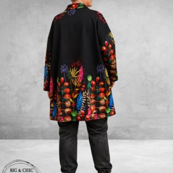 FRENZI Jas/Blazer Overgang Zwart/Botanic