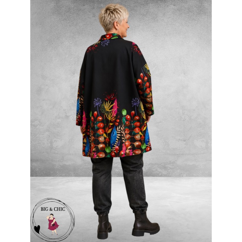 FRENZI Jas/Blazer Overgang Zwart/Botanic