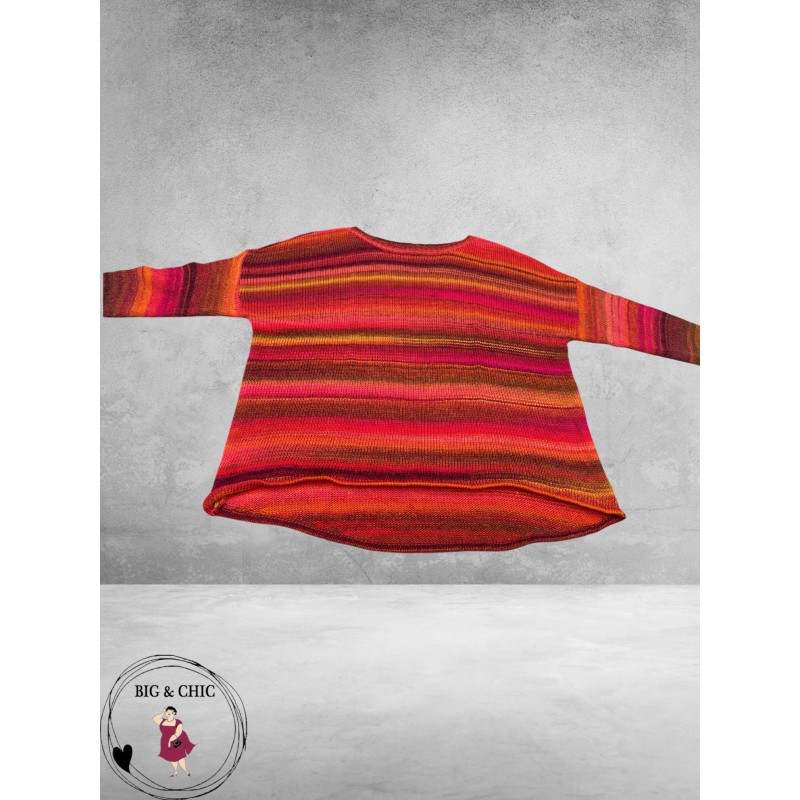 FRENZI Trui Kleurrijk Oranje/Roze/Roest
