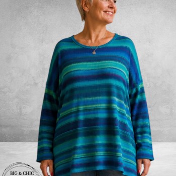 FRENZI Trui KleurrijkTurquoise/Blauw Tinten