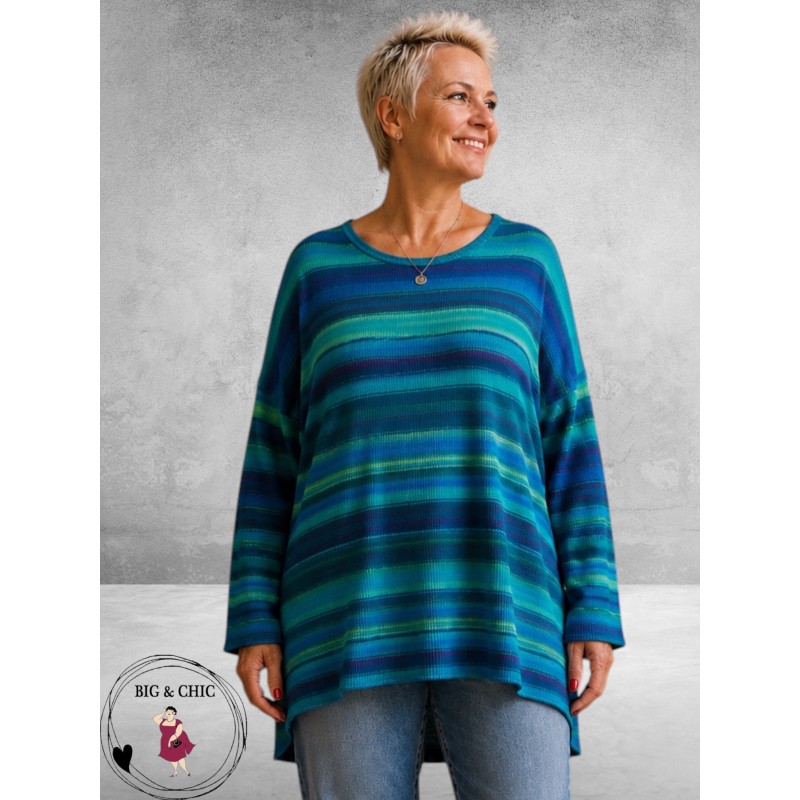 FRENZI Trui KleurrijkTurquoise/Blauw Tinten
