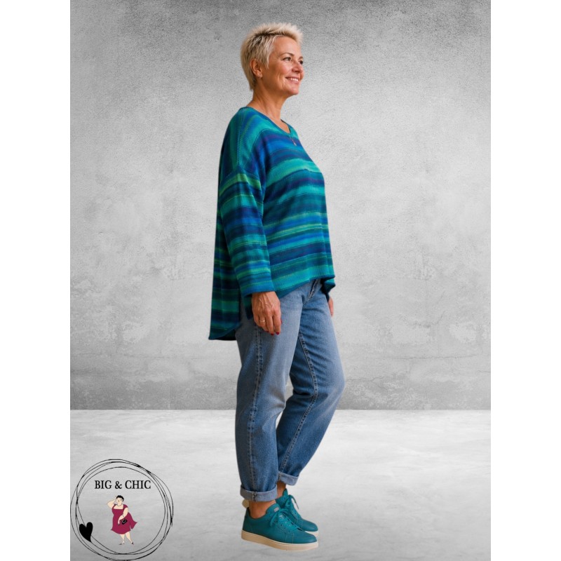 FRENZI Trui KleurrijkTurquoise/Blauw Tinten