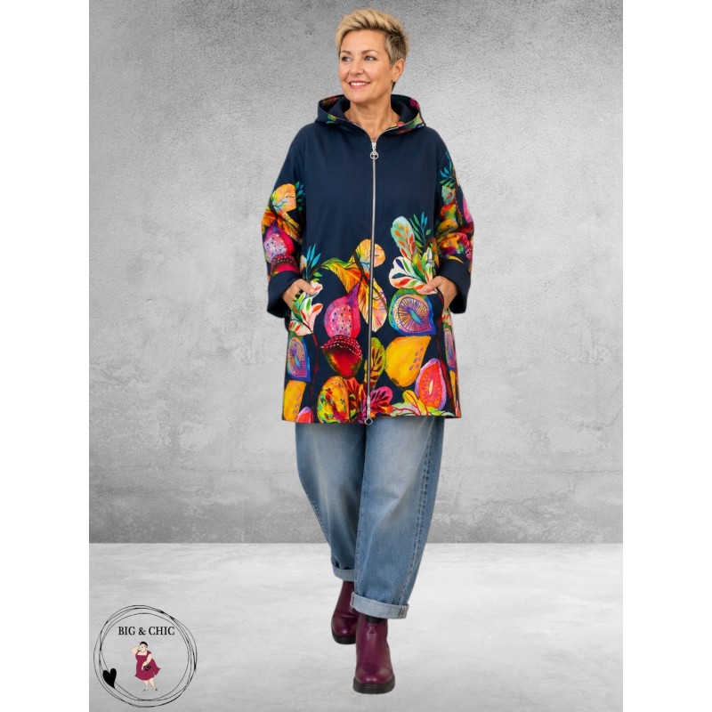 FRENZI Parkajas Blauw/Flowers