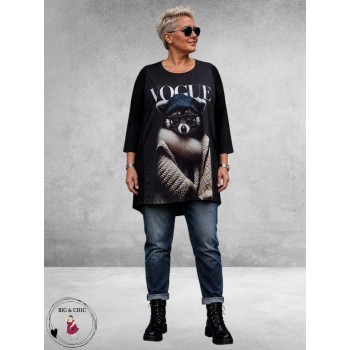 Frenzi Shirt A-Lijn Artistieke Wasbeer Vogue