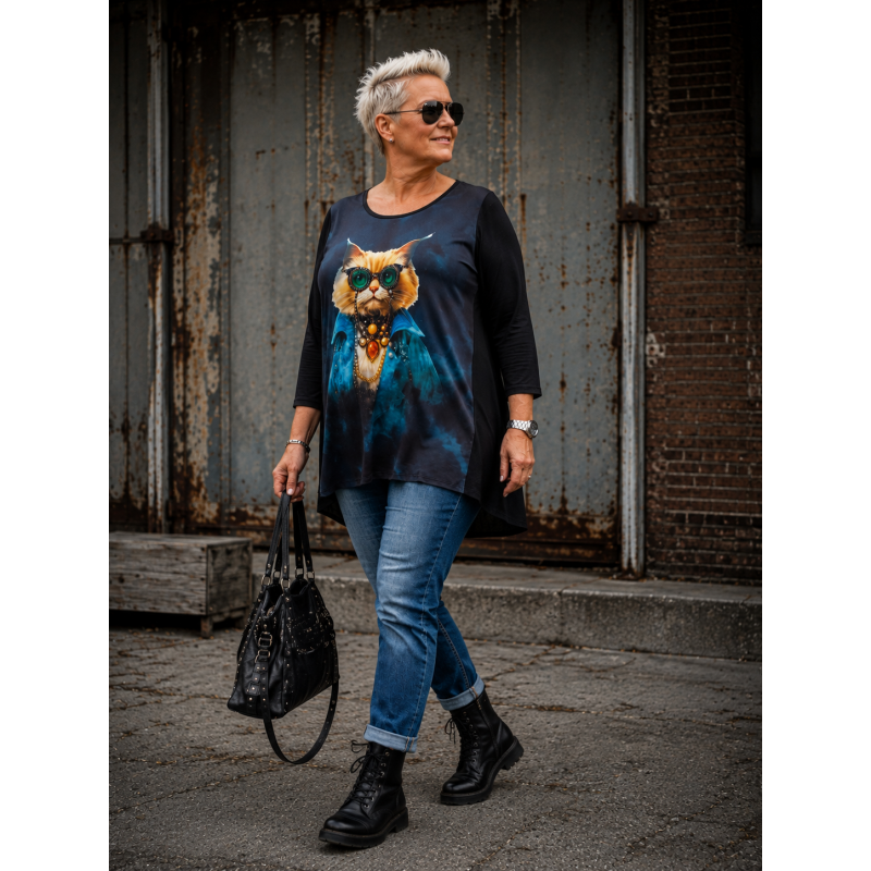 Frenzi Shirt A-Lijn Wijze Modepoes