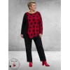 FRENZI Shirt Asymmetrisch Red Dots