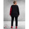 FRENZI Shirt Asymmetrisch Red Dots