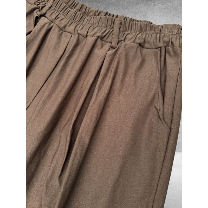 FRENZI Baggy Broek Stretchy Bruin