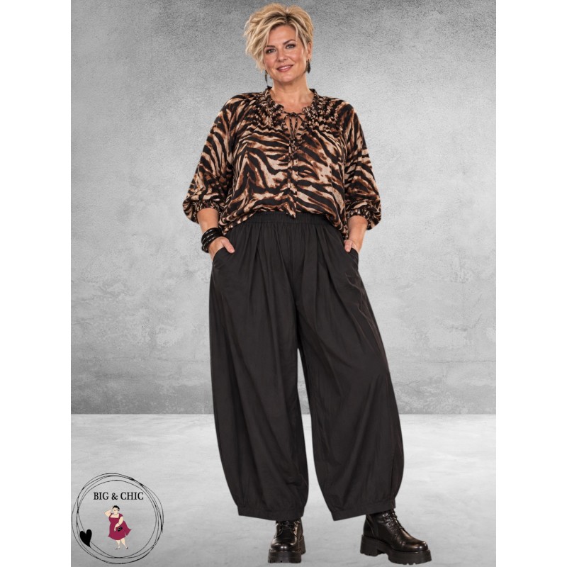 FRENZI Baggy Broek Stretchy Zwart
