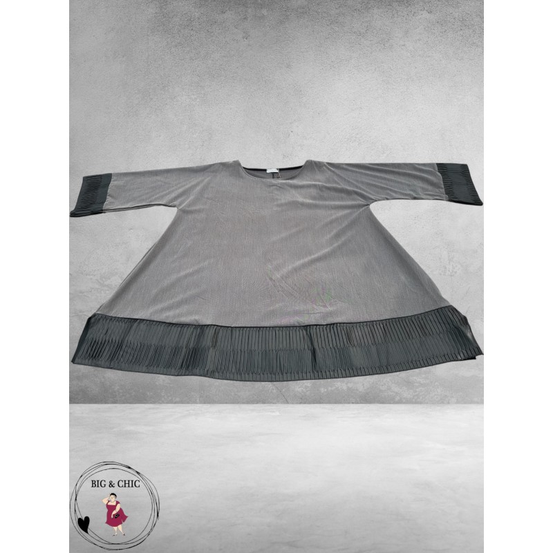 FRENZI Tuniek Met Plissé Leerlook