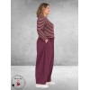 FRENZI Broek Barrel Stretch Burgundy