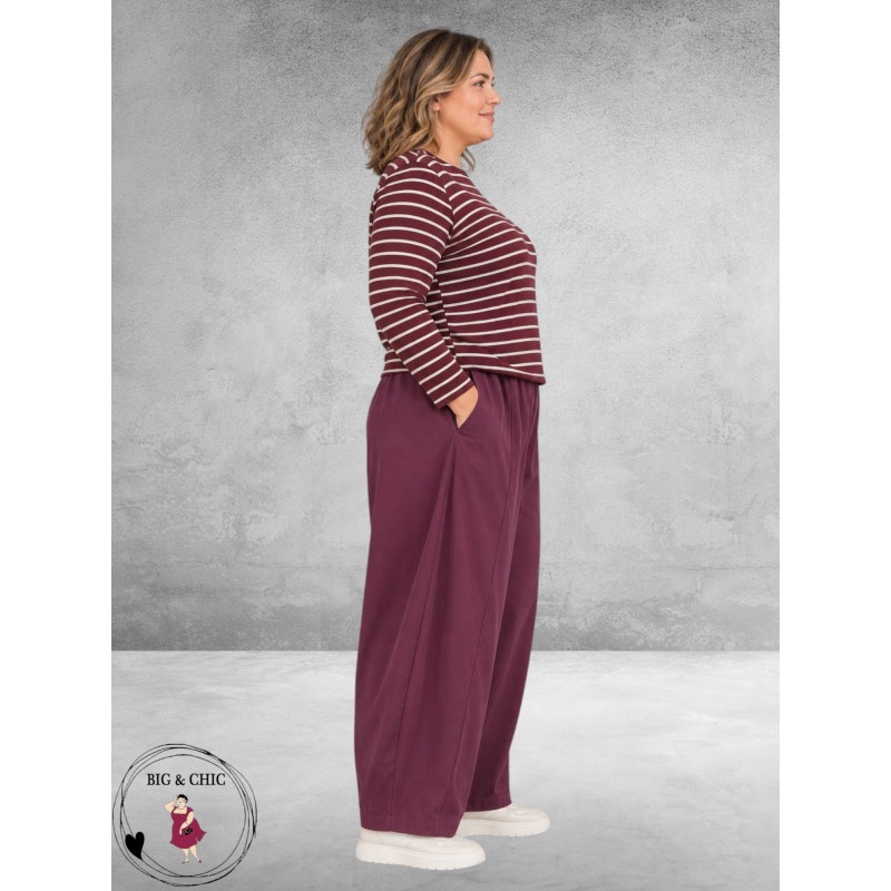 FRENZI Broek Barrel Stretch Burgundy