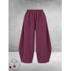 FRENZI Broek Barrel Stretch Burgundy