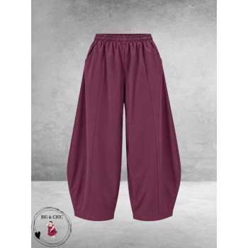 FRENZI Broek Barrel Stretch Burgundy