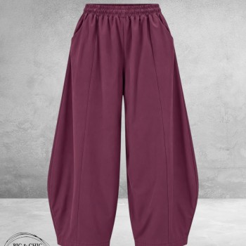 FRENZI Broek Barrel Stretch Burgundy