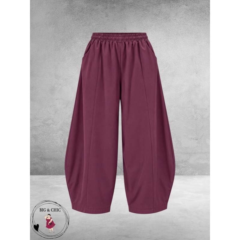 FRENZI Broek Barrel Stretch Burgundy