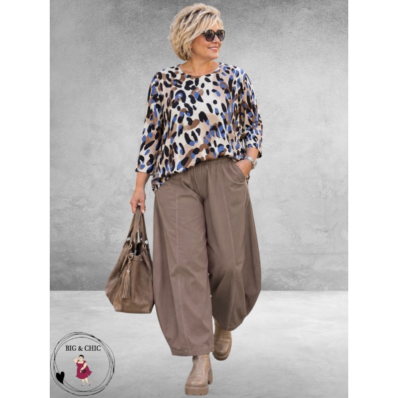 FRENZI Ballonbroek Taupe Stretch Bengaline