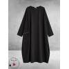FRENZI Jurk Oversized Stoer En Wijd Zwart