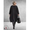 FRENZI Jurk Oversized Stoer En Wijd Zwart